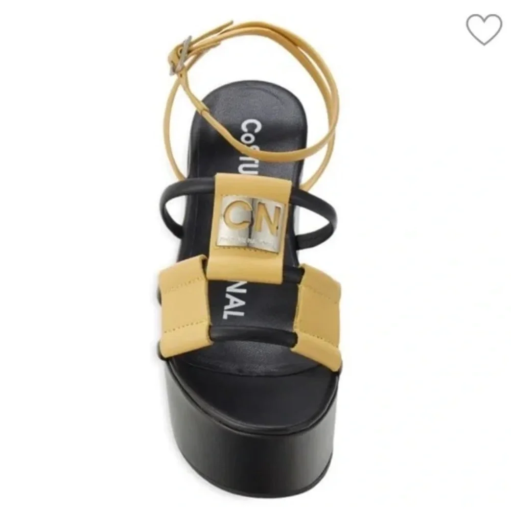 CNC Costume National Black and Yellow Platform Shoes Sz 6